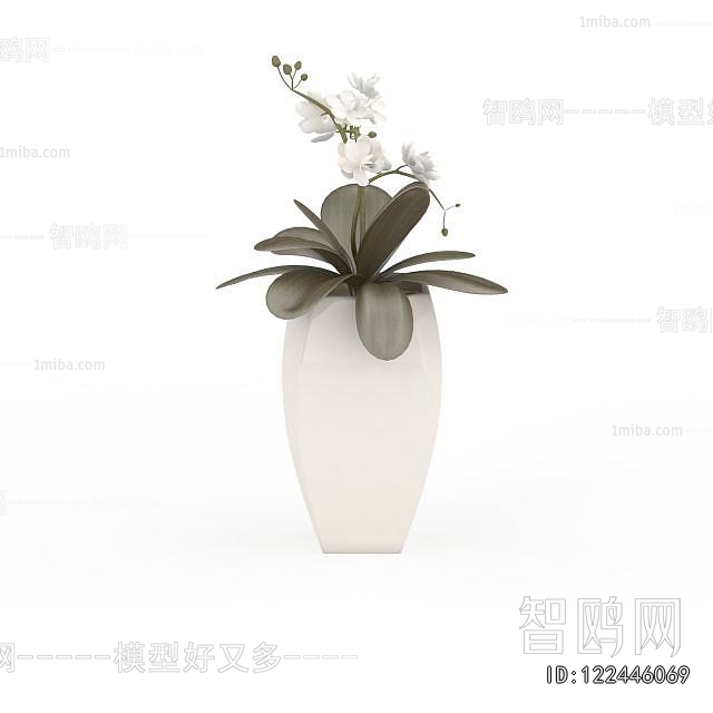 Modern Potted Green Plant