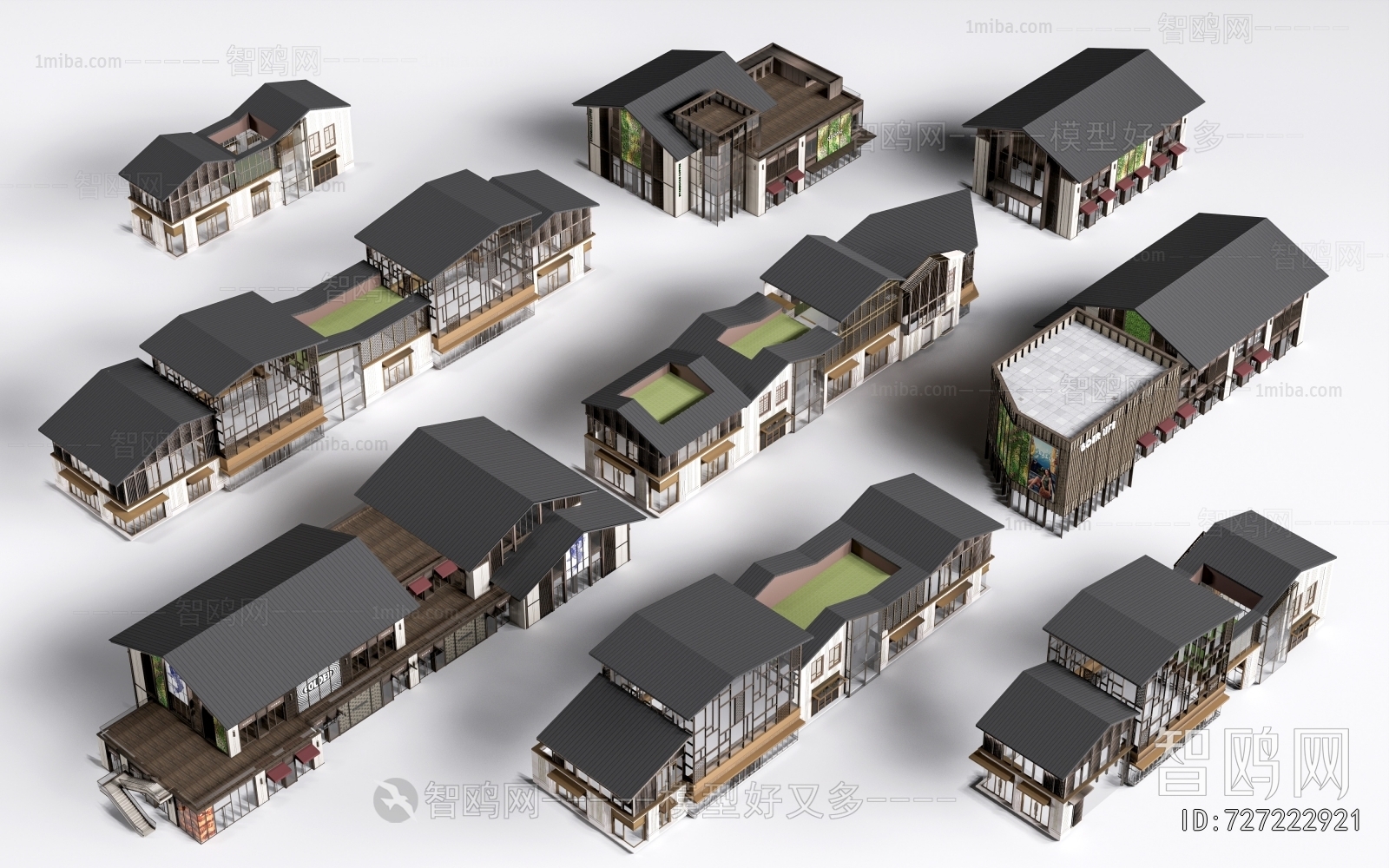 New Chinese Style Appearance Of Commercial Building