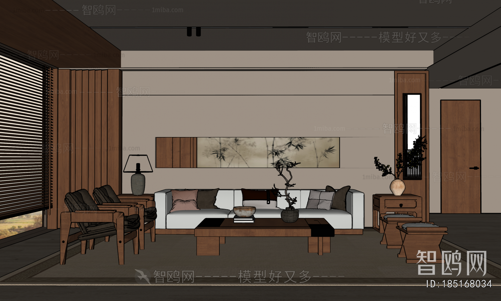 New Chinese Style A Living Room