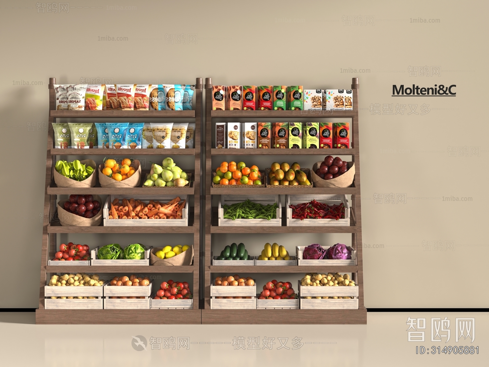 Modern Supermarket Shelf