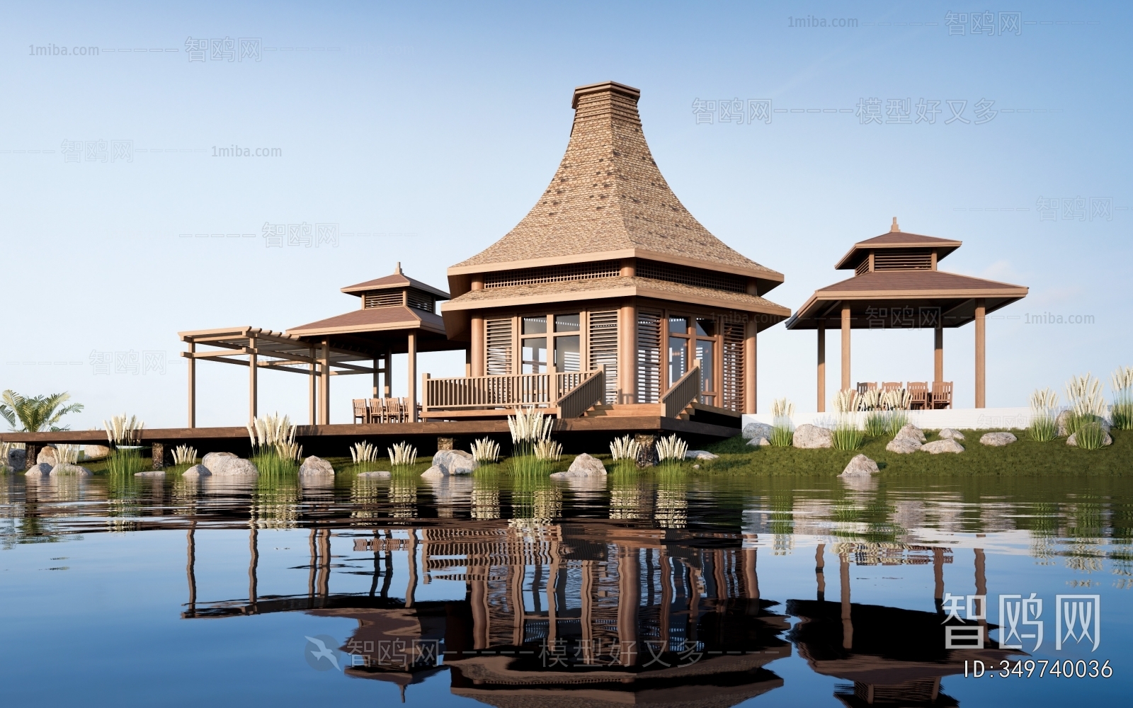 Southeast Asian Style Appearance Of Commercial Building