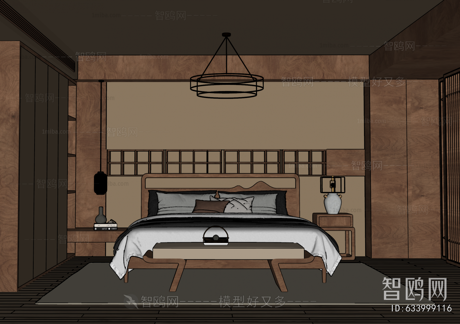 New Chinese Style Bedroom