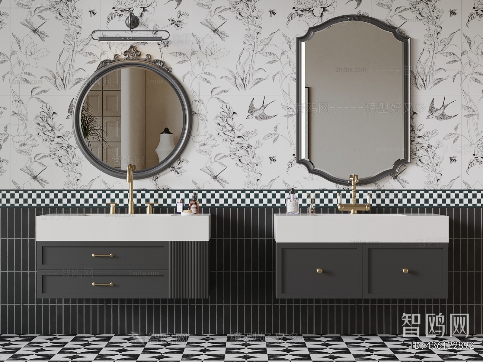 French Style Bathroom Cabinet