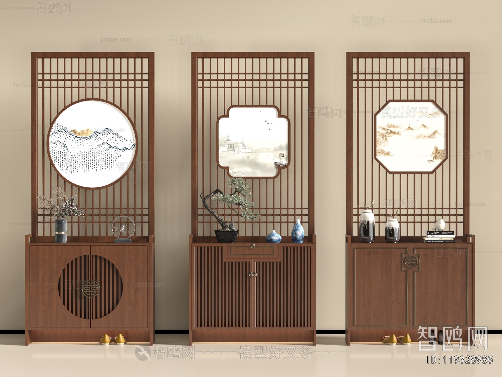 New Chinese Style Shoe Cabinet