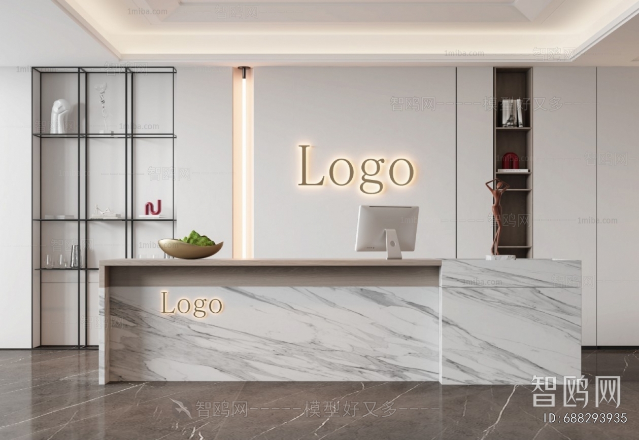 Modern Office Reception Desk