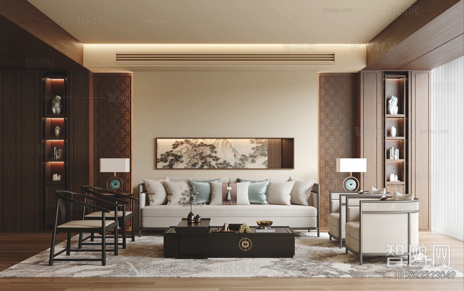 New Chinese Style A Living Room