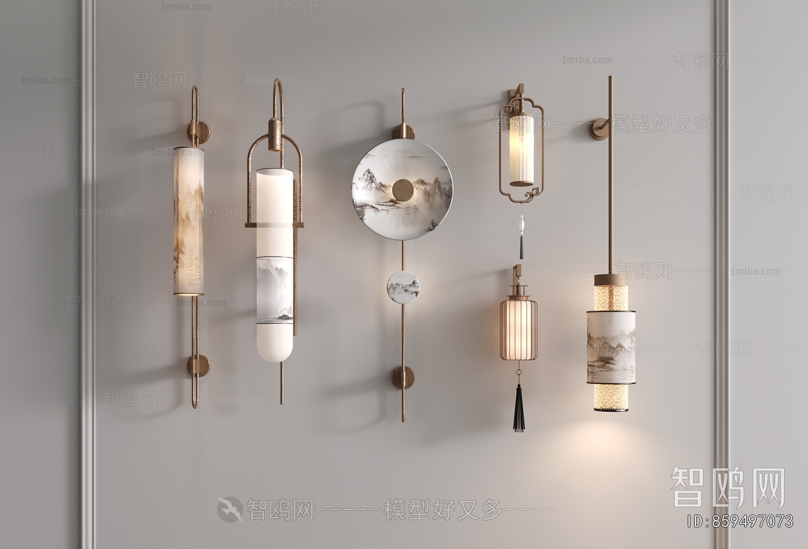 New Chinese Style Wall Lamp