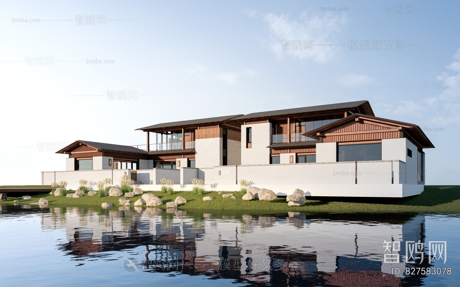 New Chinese Style Appearance Of Commercial Building