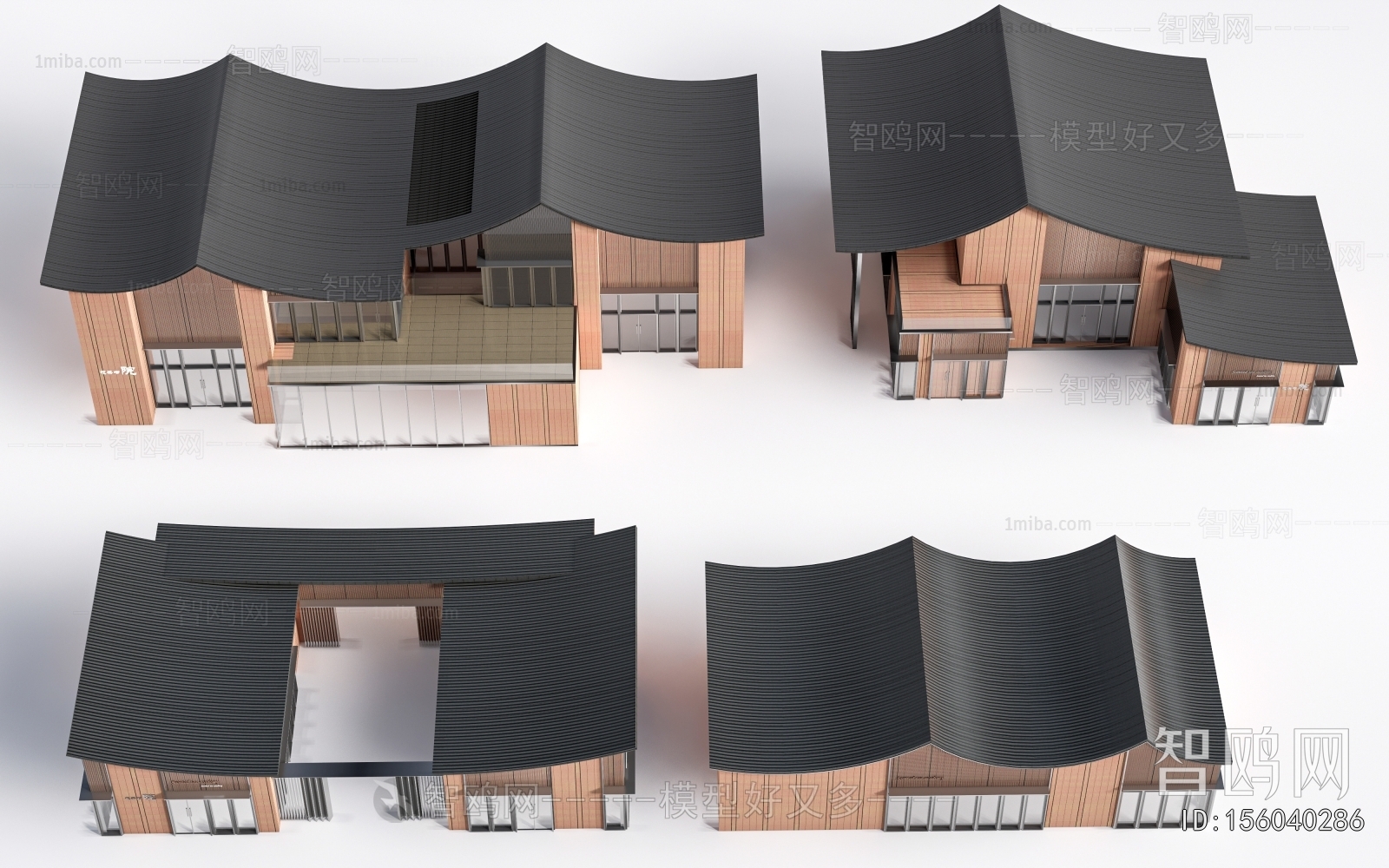 New Chinese Style Appearance Of Commercial Building