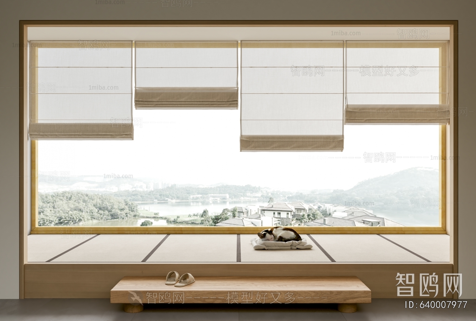 Japanese Style Roman Curtain