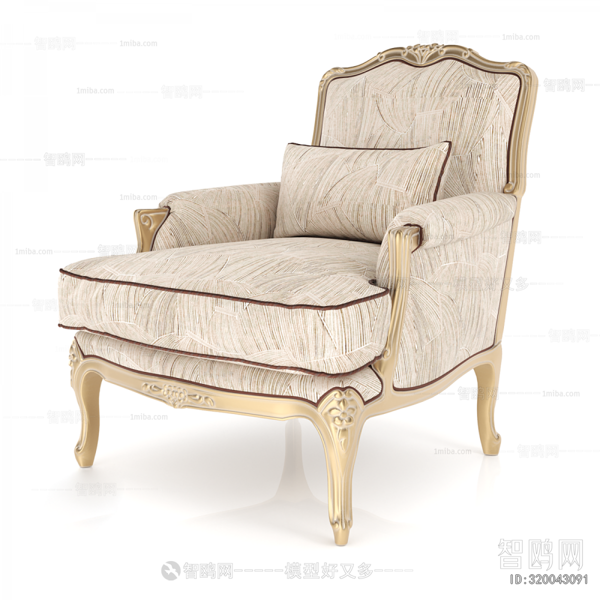 French Style Single Sofa