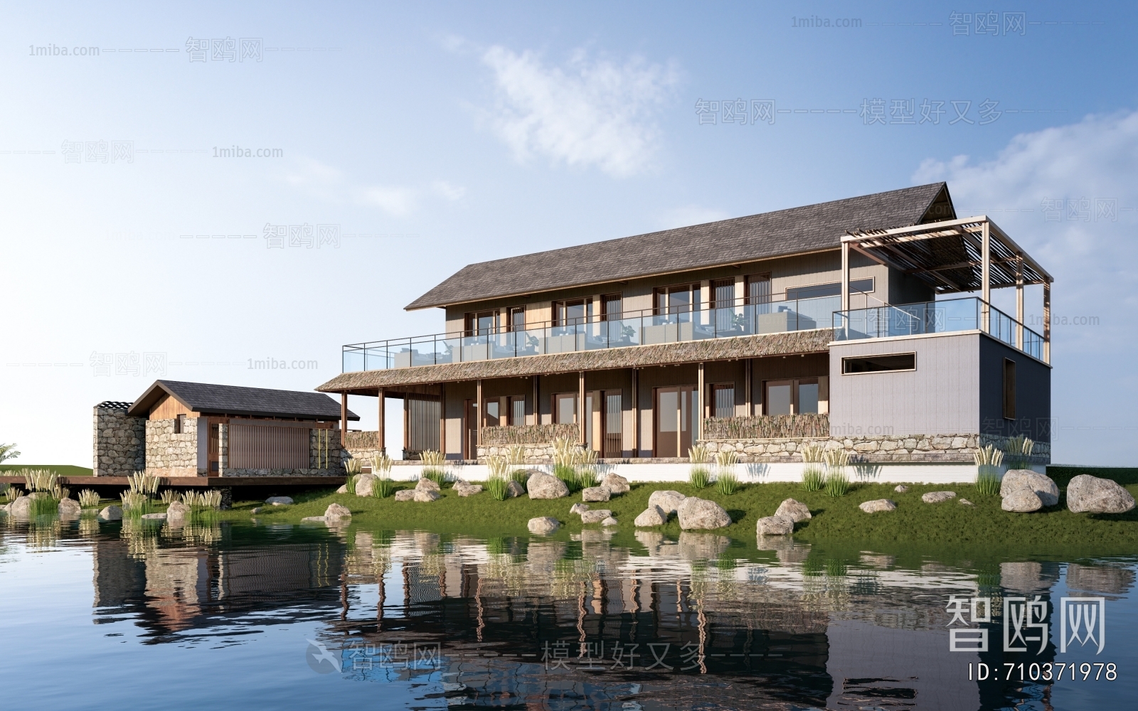 New Chinese Style Appearance Of Commercial Building