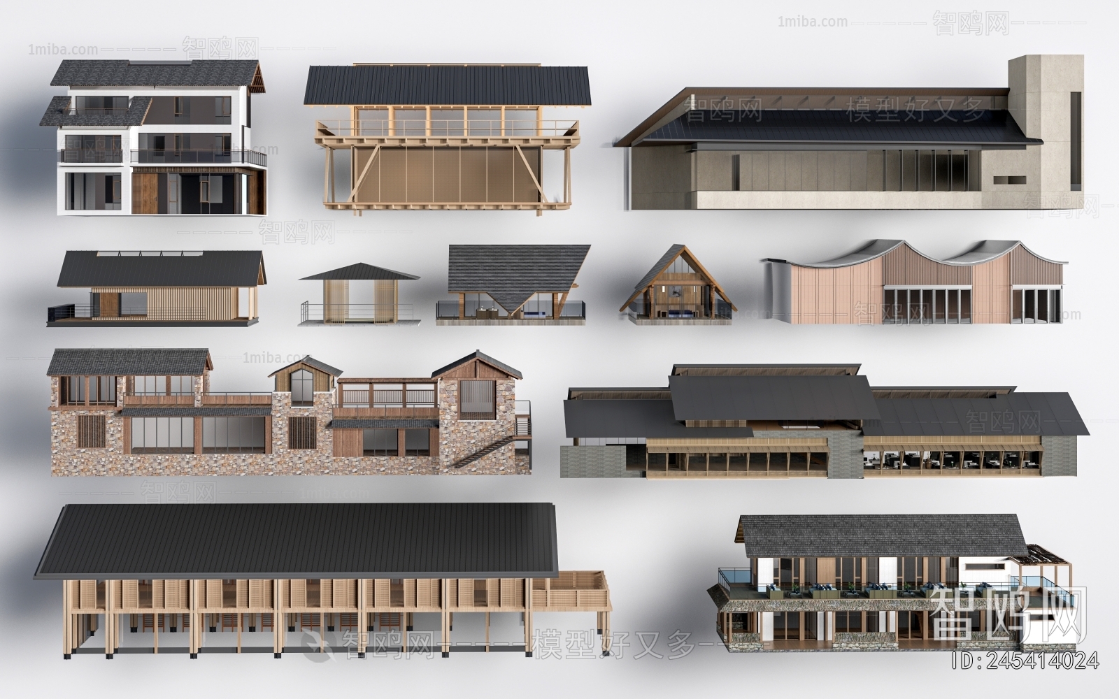 New Chinese Style Appearance Of Commercial Building