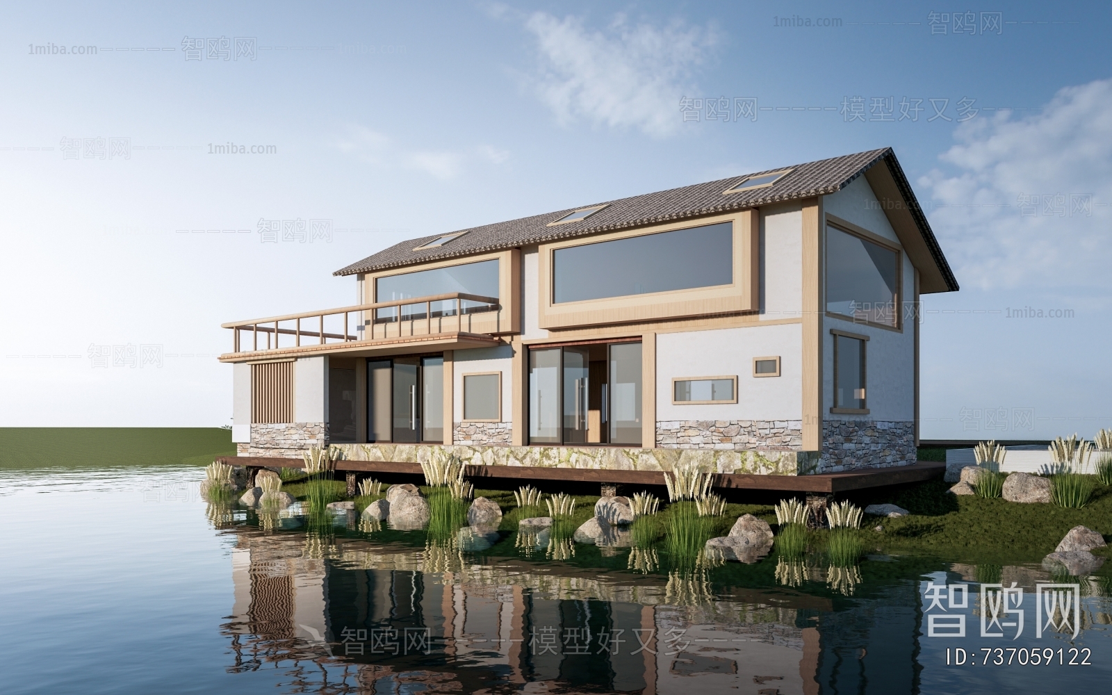 New Chinese Style Appearance Of Commercial Building