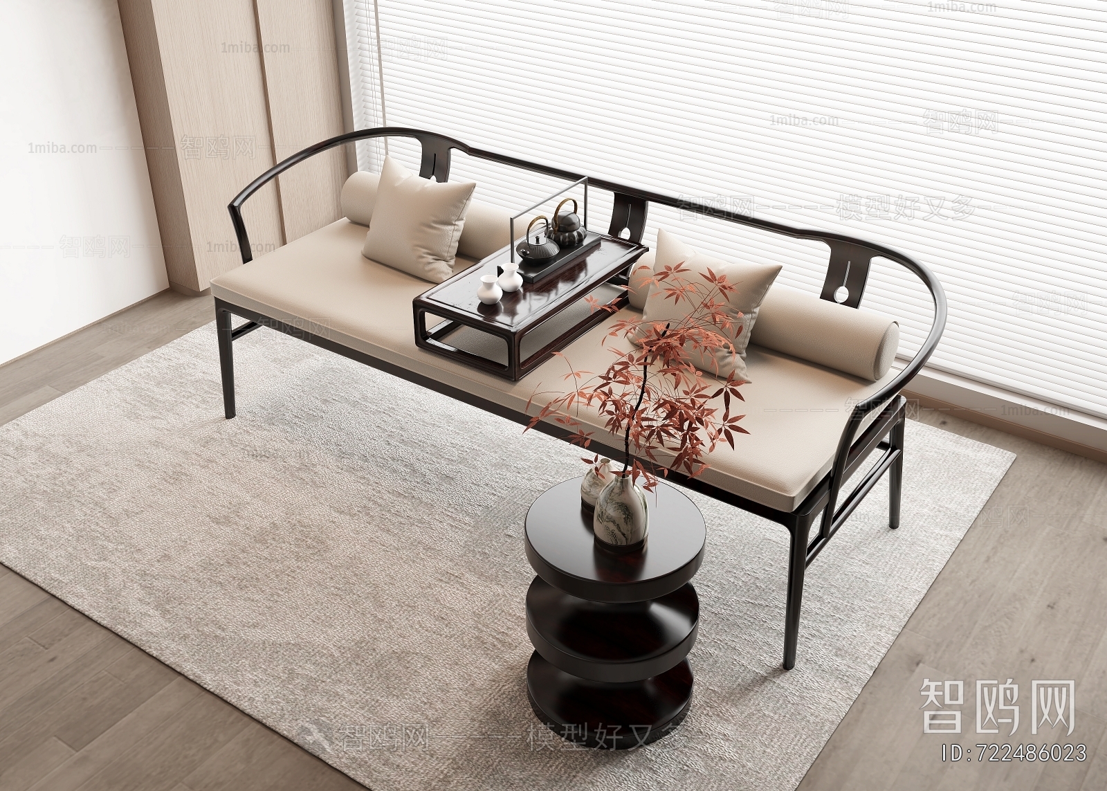New Chinese Style A Sofa For Two
