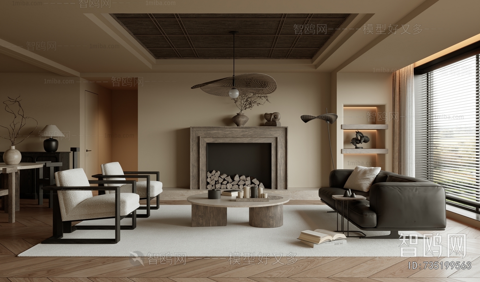 Wabi-sabi Style A Living Room