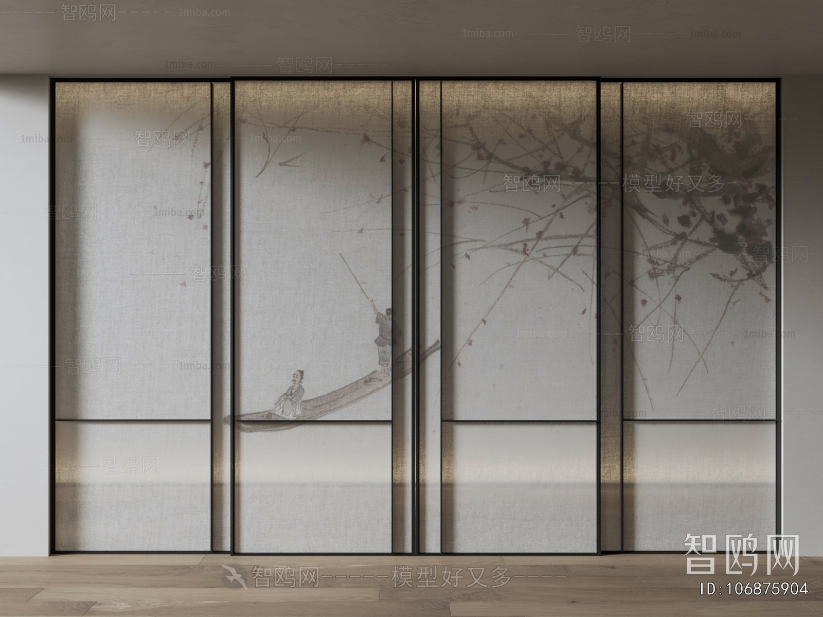 New Chinese Style Sliding Door