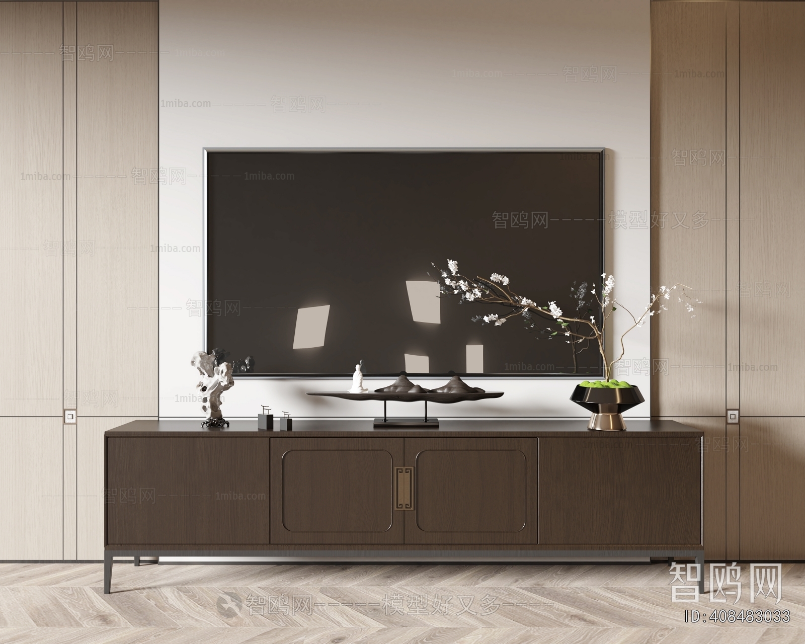 New Chinese Style TV Cabinet