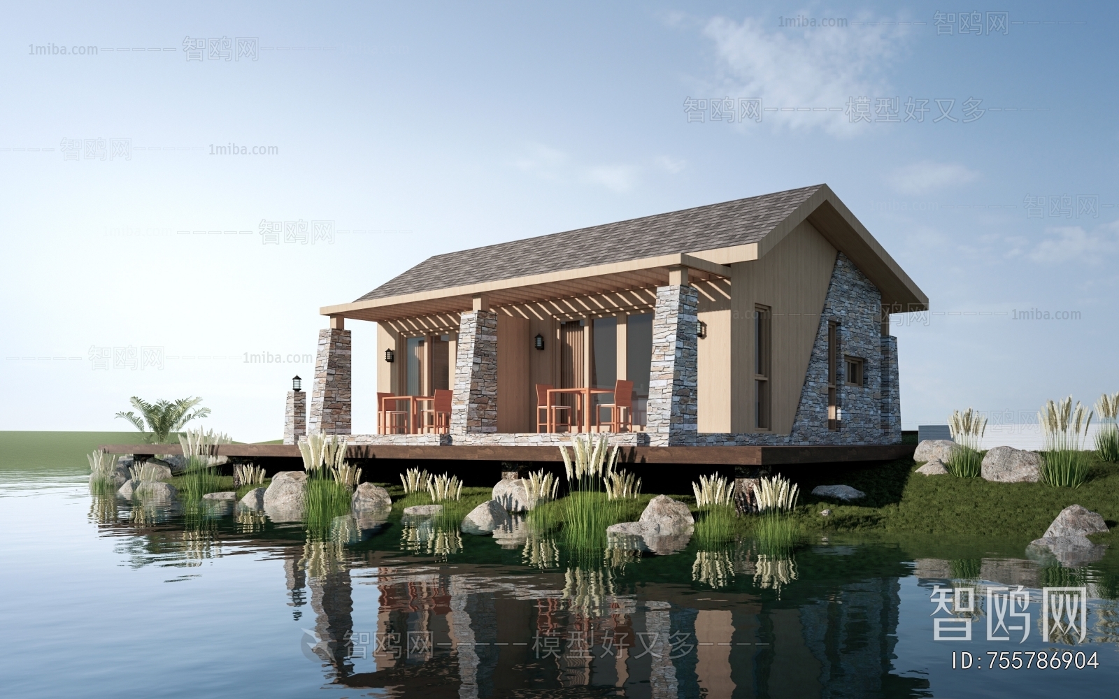 New Chinese Style Appearance Of Commercial Building