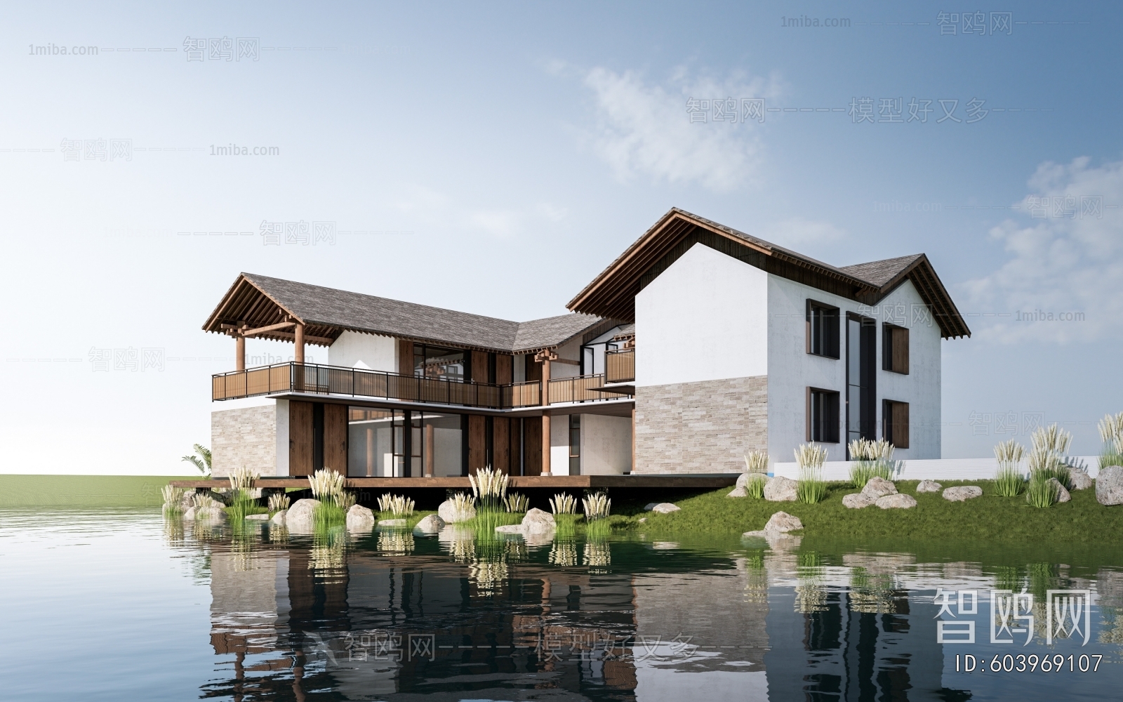 New Chinese Style Appearance Of Commercial Building