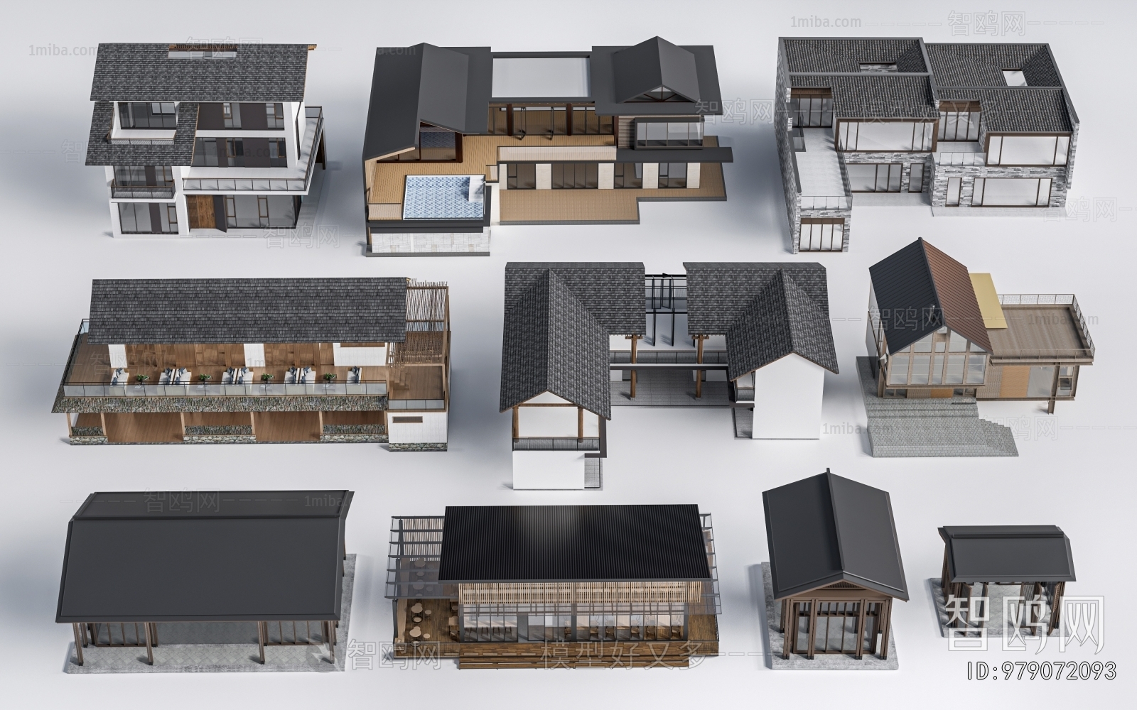 New Chinese Style Appearance Of Commercial Building