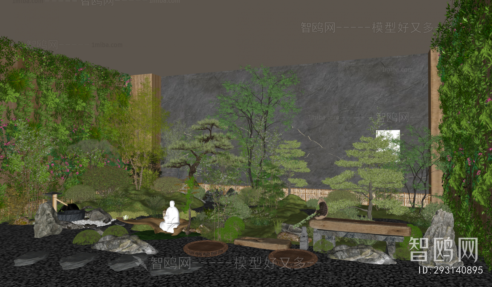 New Chinese Style Plant Landscaping