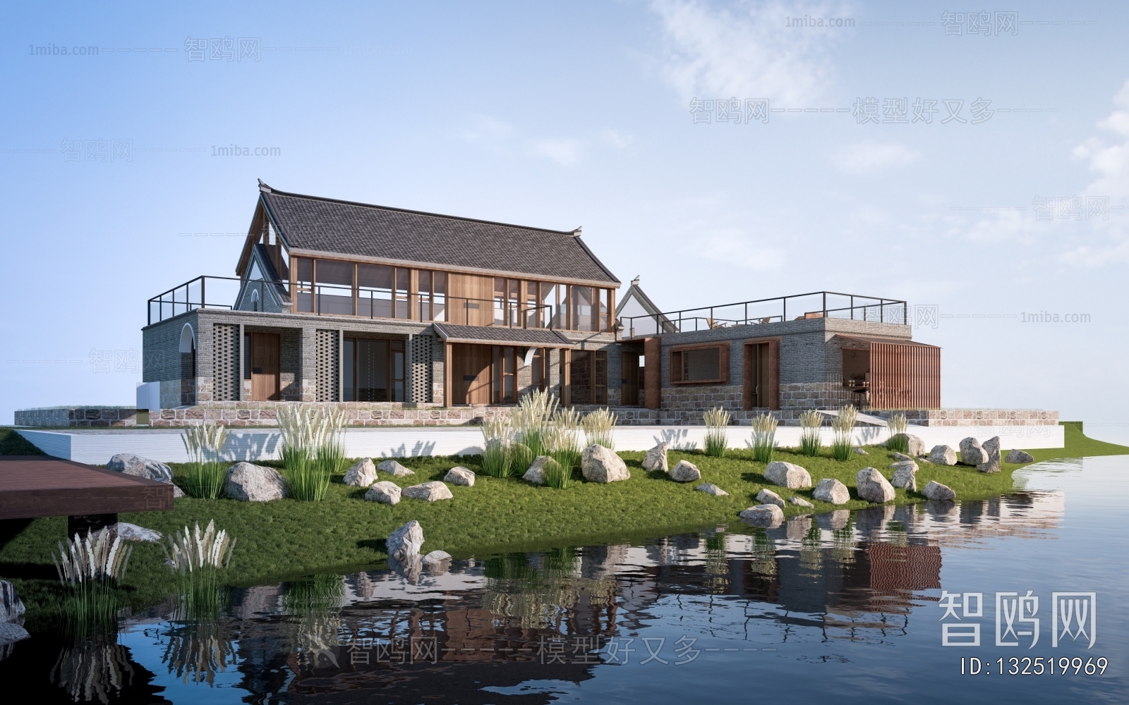 New Chinese Style Appearance Of Commercial Building