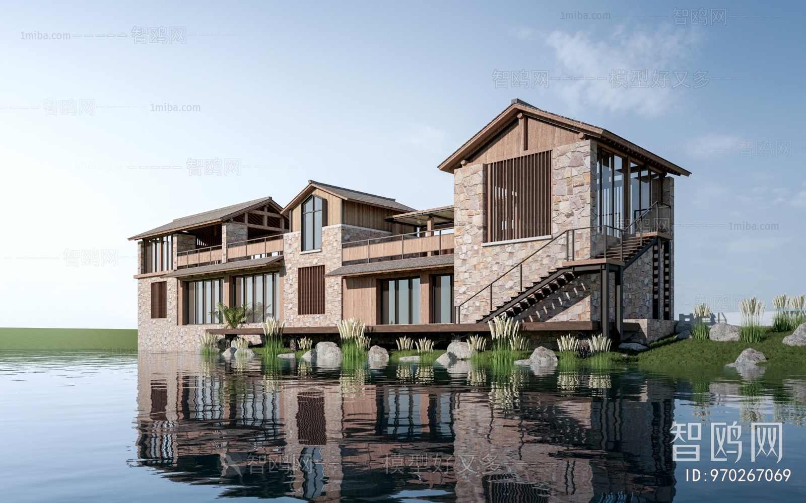 New Chinese Style Appearance Of Commercial Building