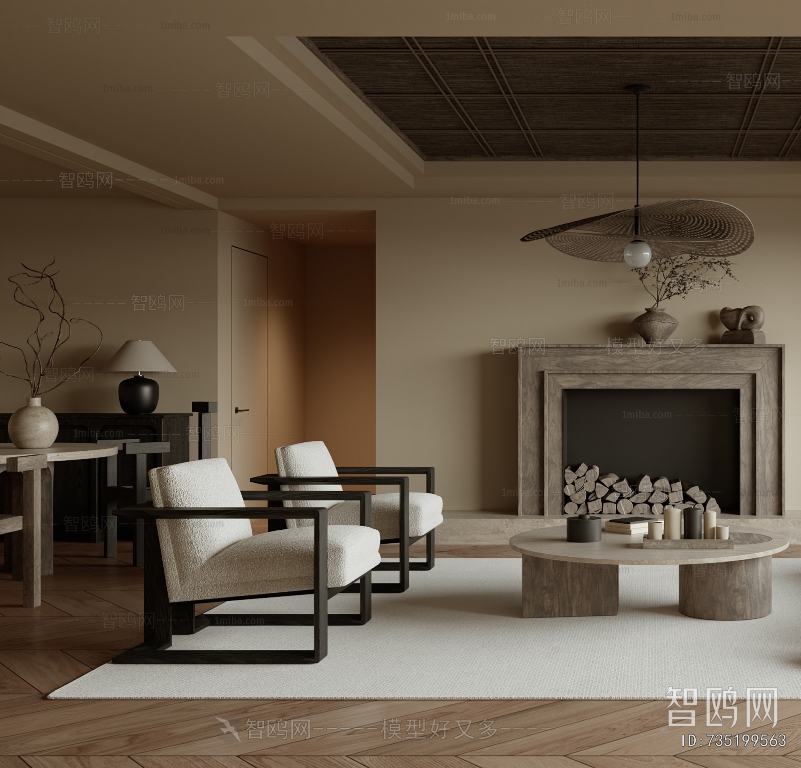 Wabi-sabi Style A Living Room