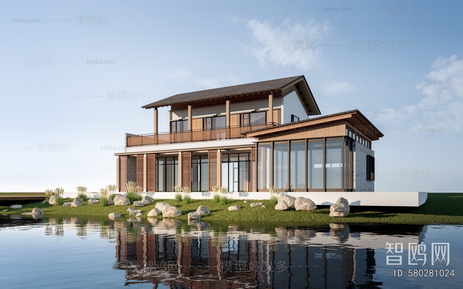 New Chinese Style Appearance Of Commercial Building