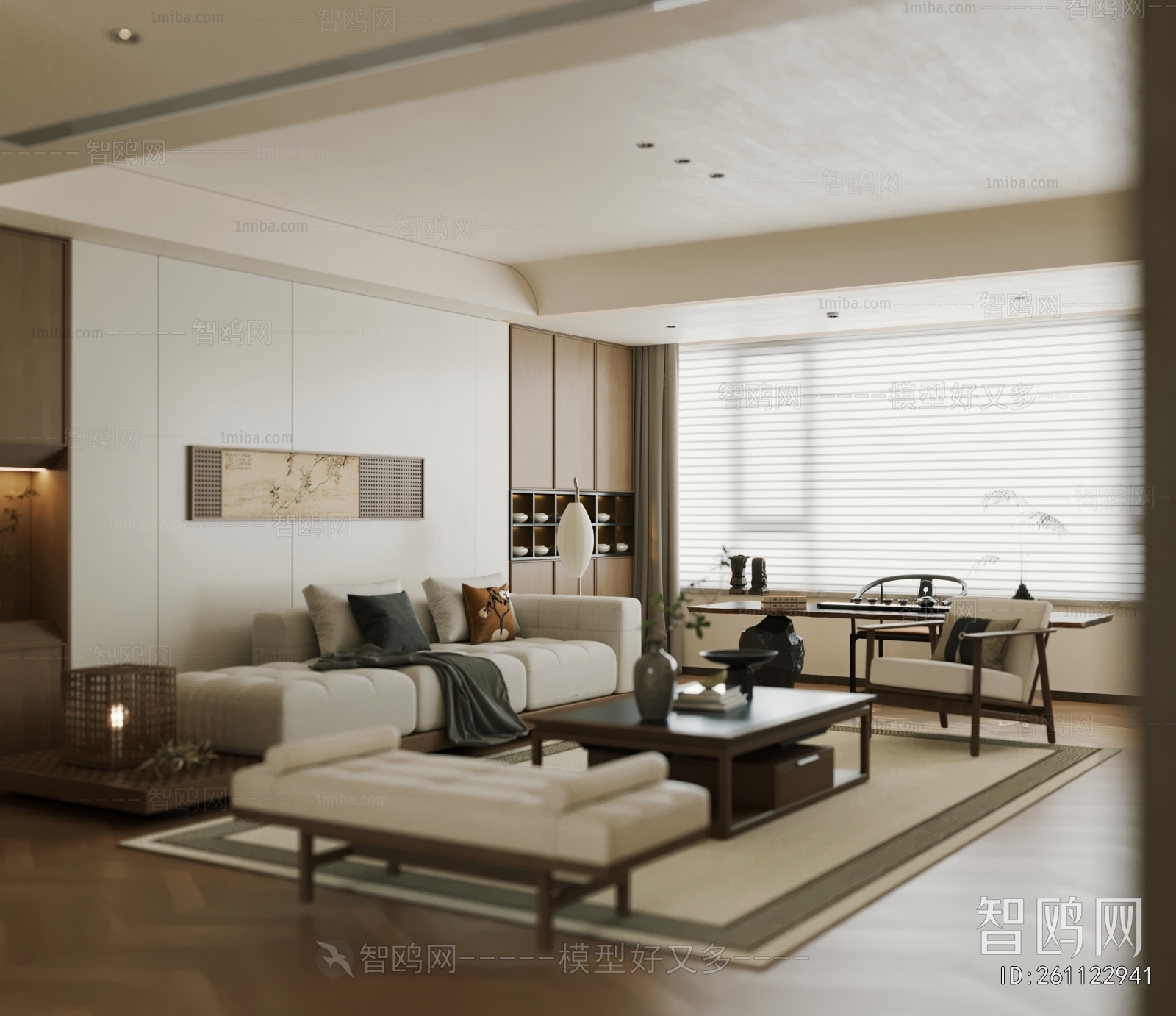 New Chinese Style A Living Room