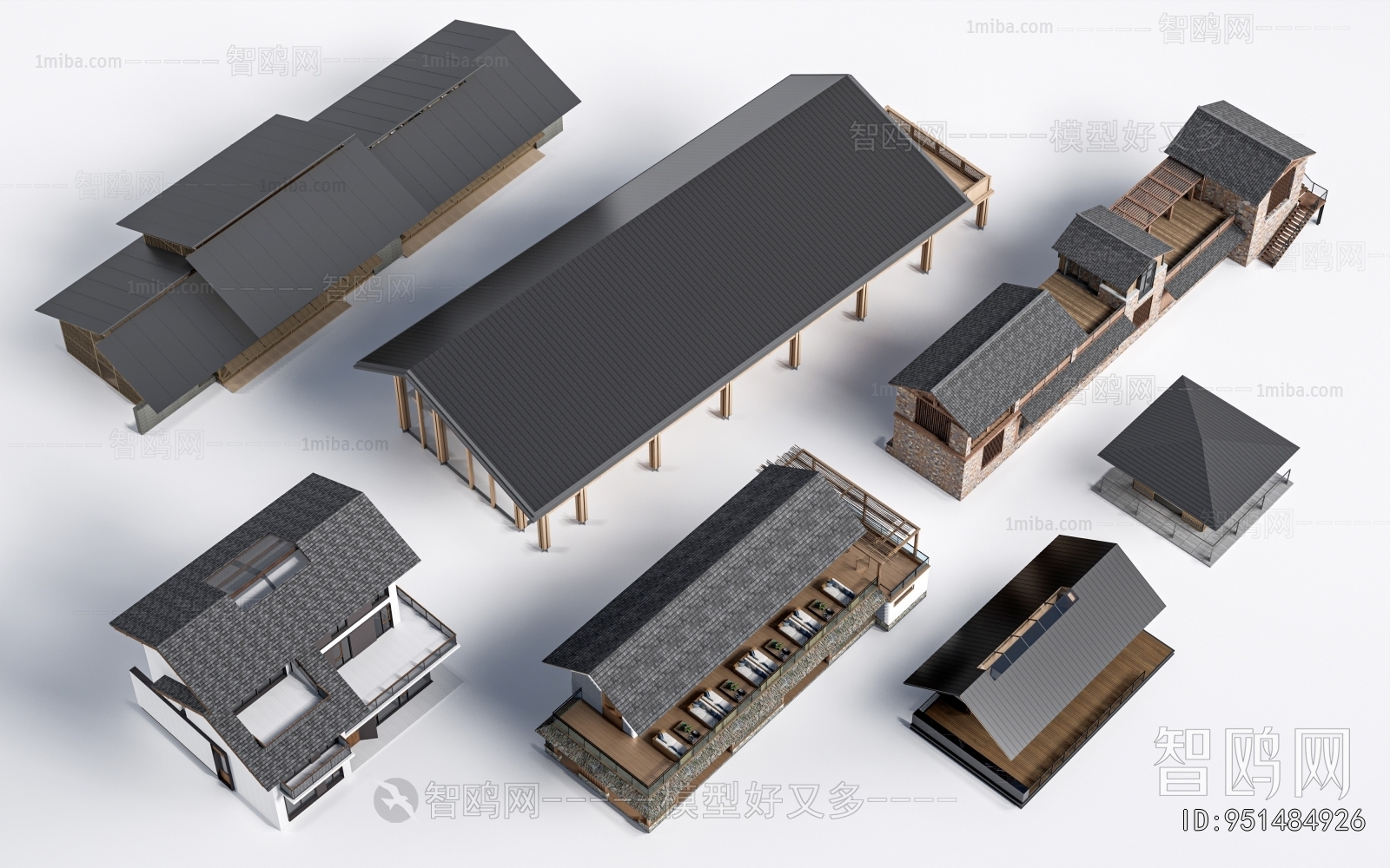 New Chinese Style Appearance Of Commercial Building