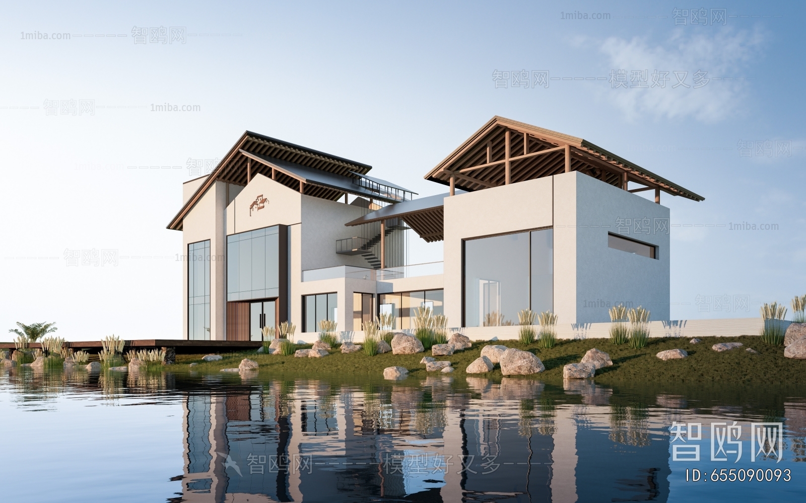 New Chinese Style Appearance Of Commercial Building