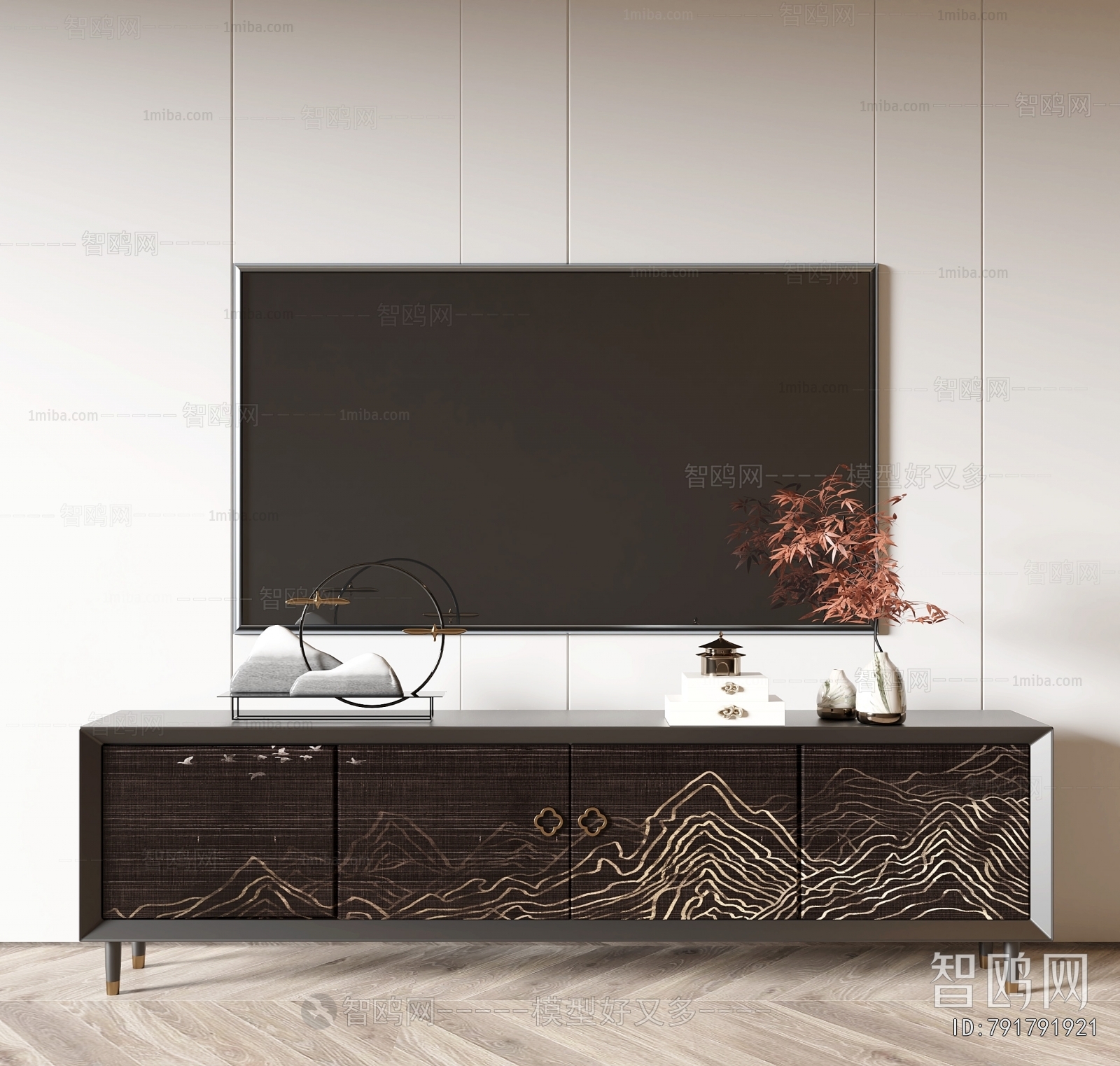 New Chinese Style TV Cabinet