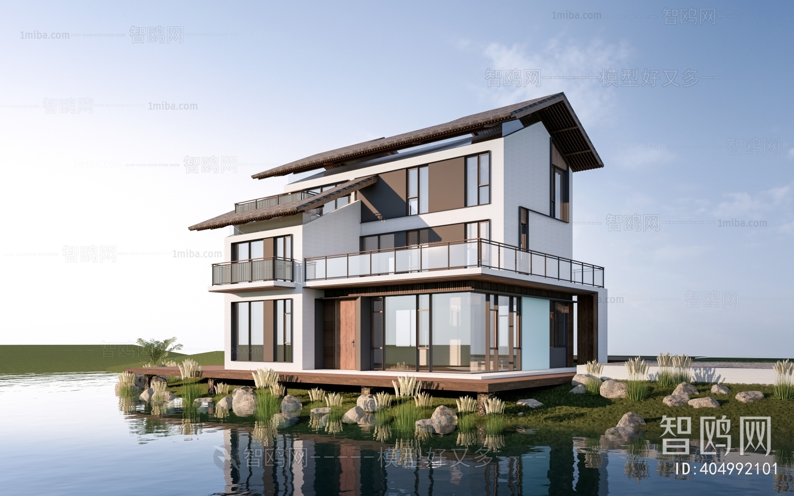 New Chinese Style Appearance Of Commercial Building