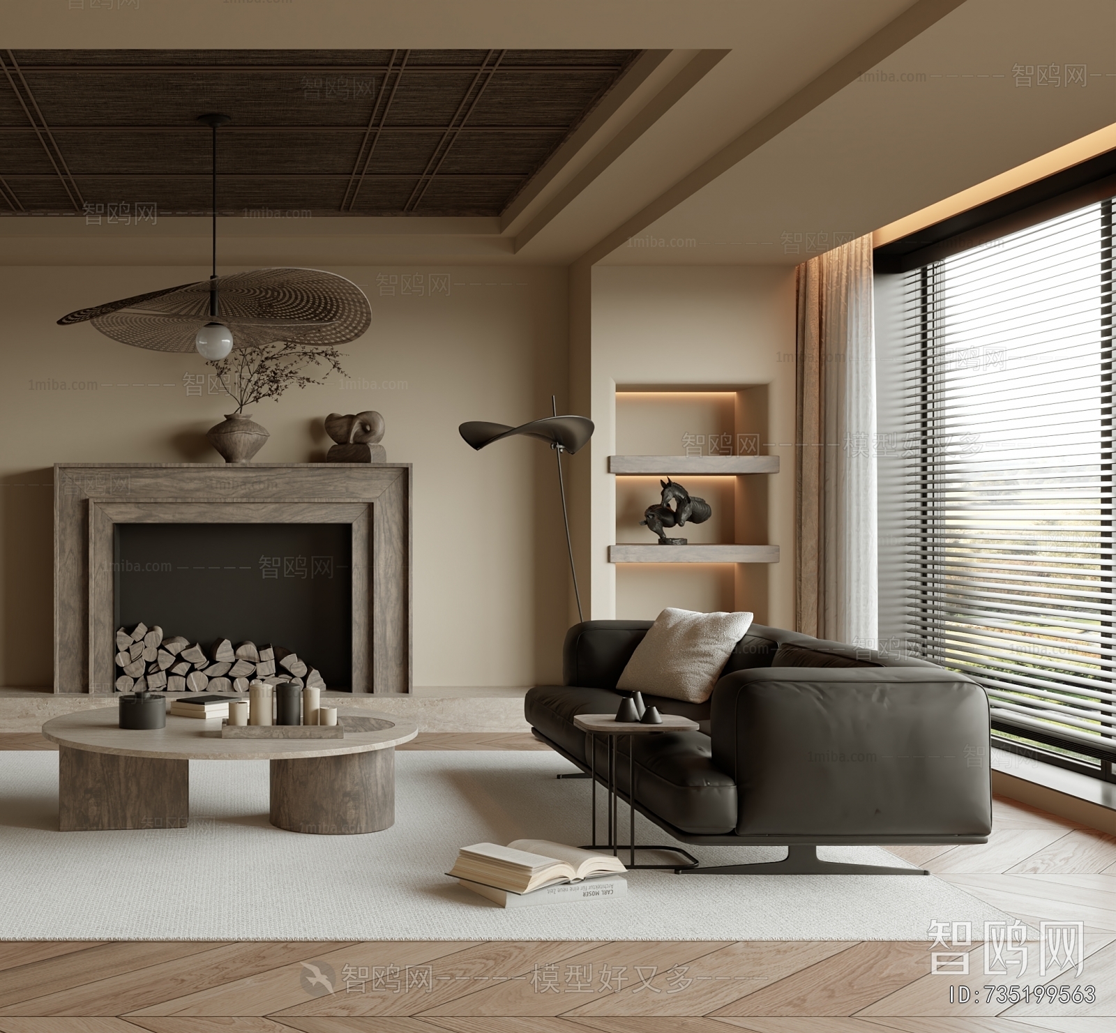 Wabi-sabi Style A Living Room