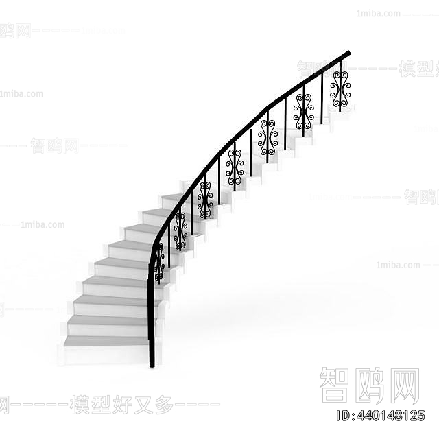 Simple European Style Rotating Staircase