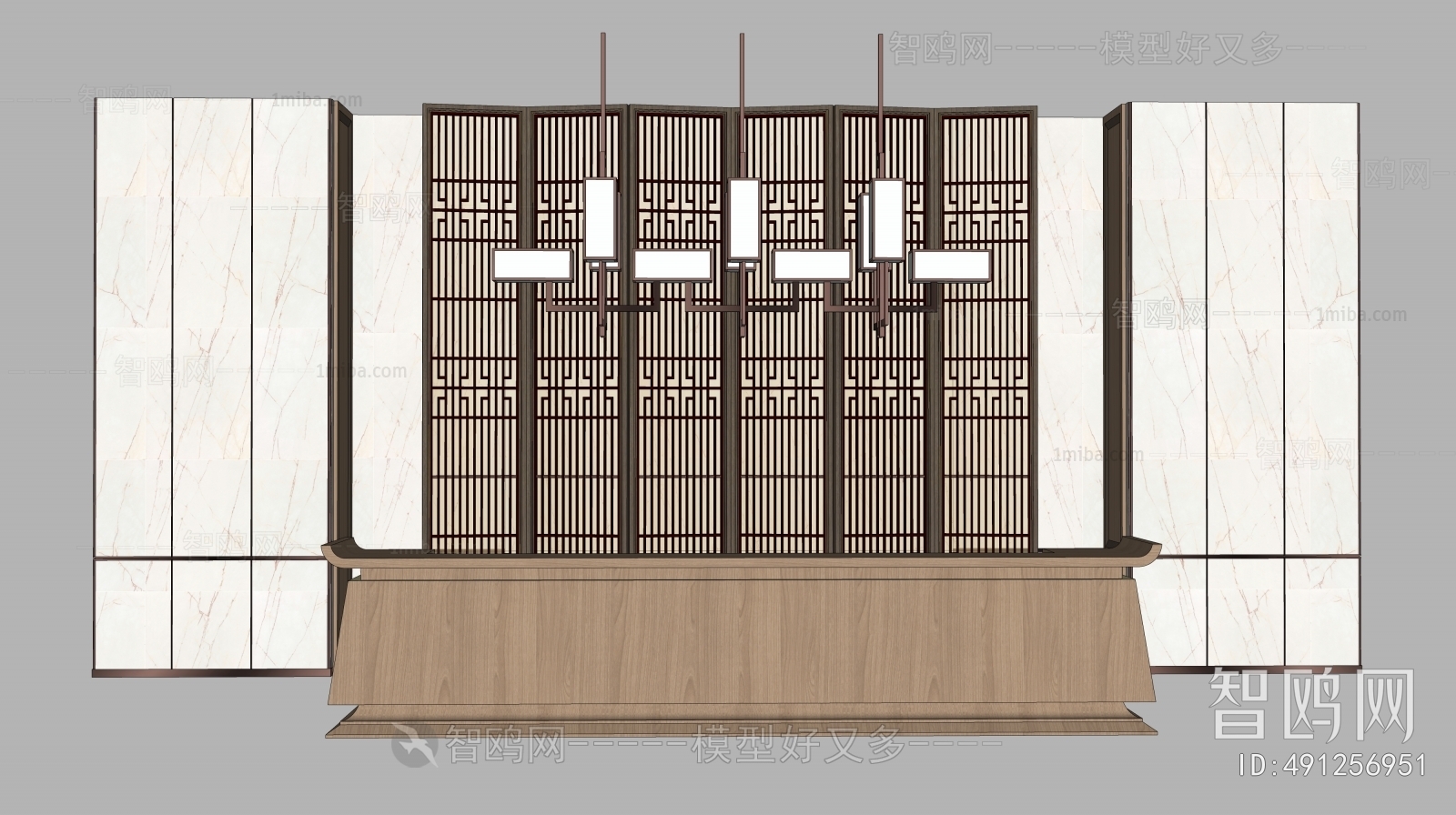 New Chinese Style Reception Desk