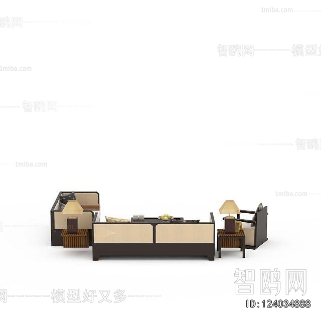 New Chinese Style Sofa Combination