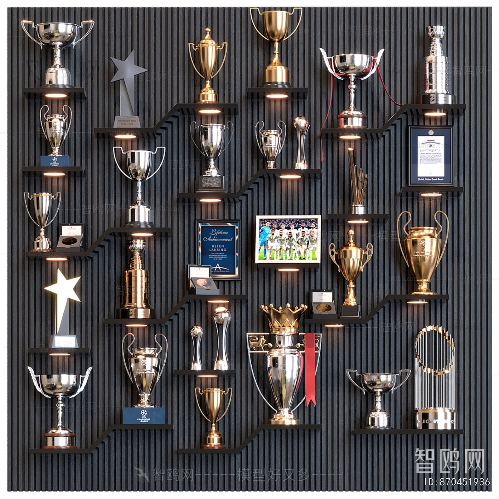 Modern Flag/badge/trophy/certificate