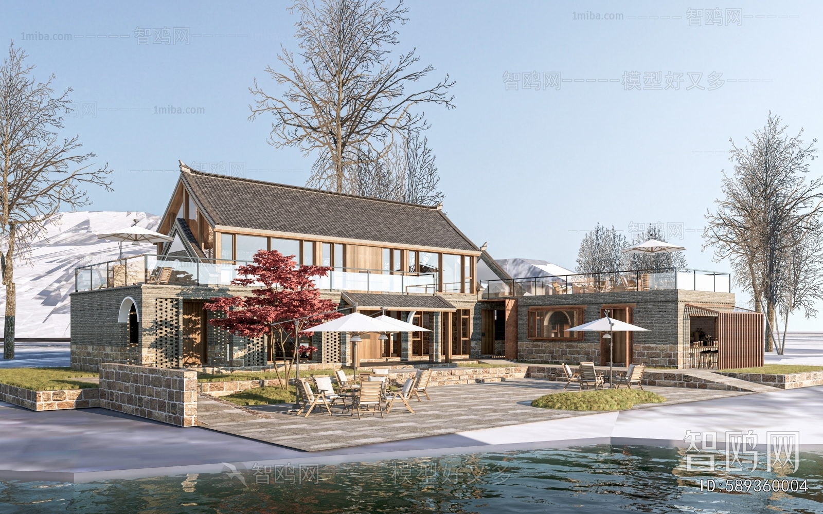 New Chinese Style Appearance Of Commercial Building