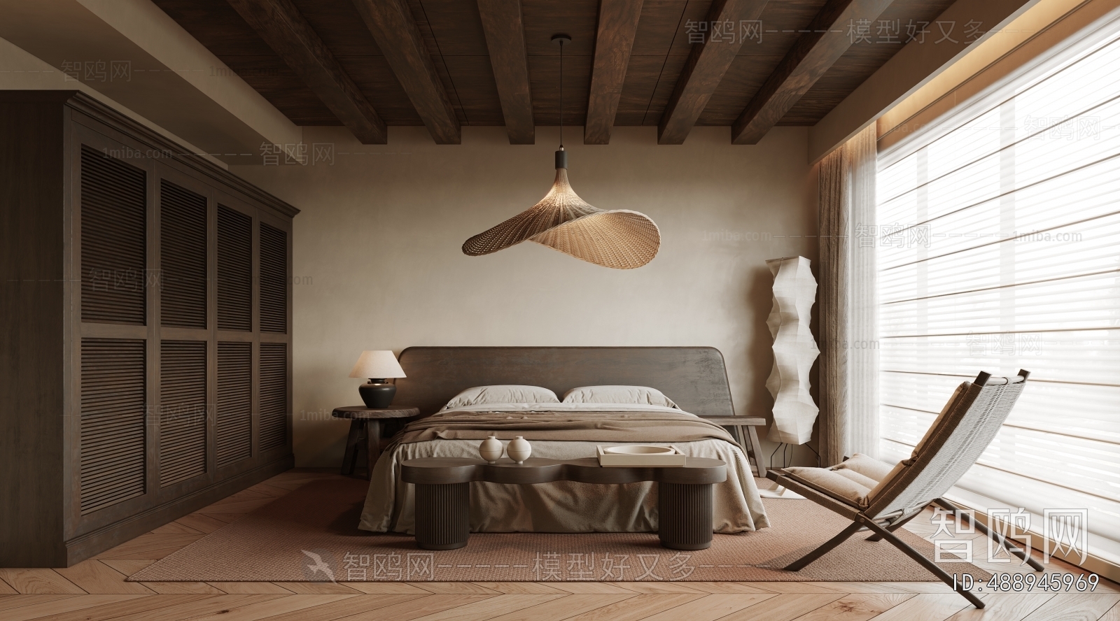 Wabi-sabi Style Bedroom