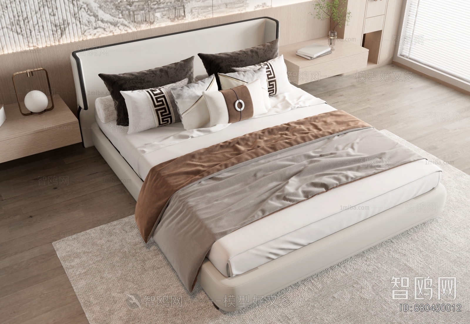 New Chinese Style Double Bed