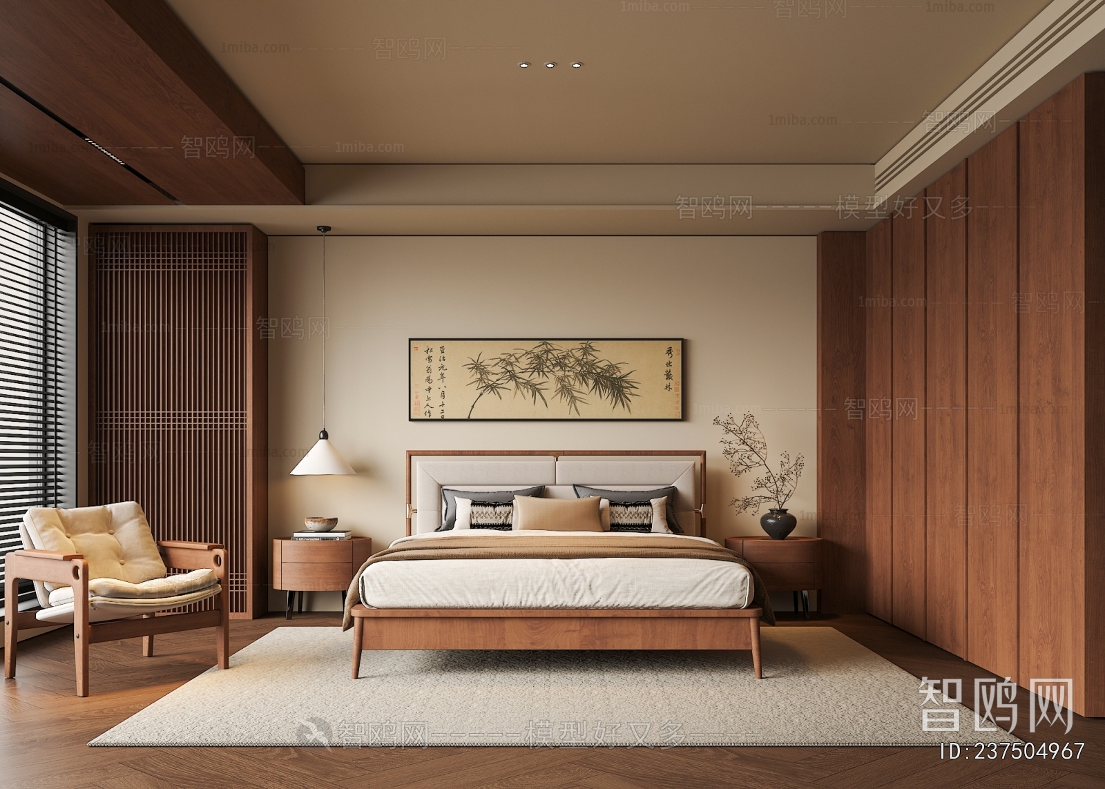 New Chinese Style Bedroom