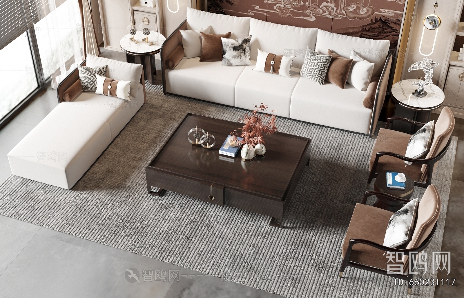 New Chinese Style Sofa Combination