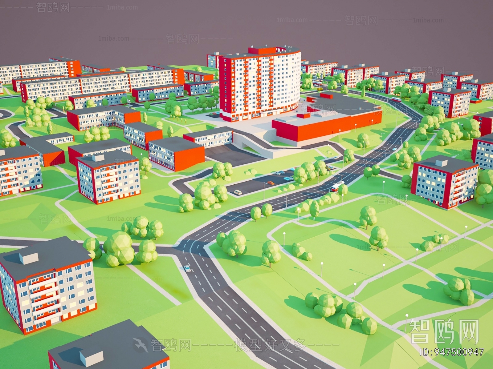 Modern Architectural Bird's-eye View Planning