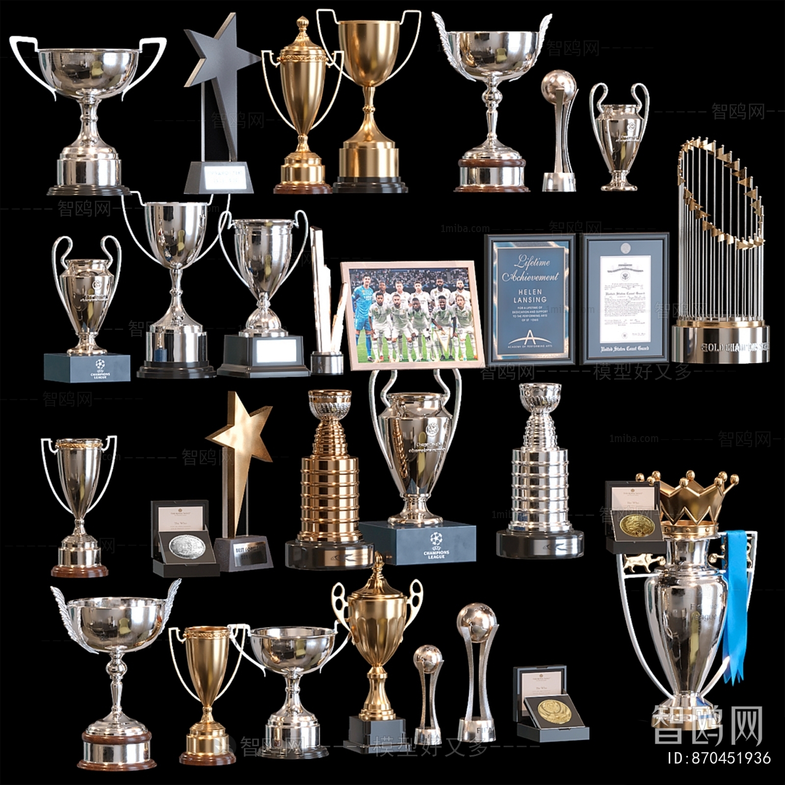 Modern Flag/badge/trophy/certificate