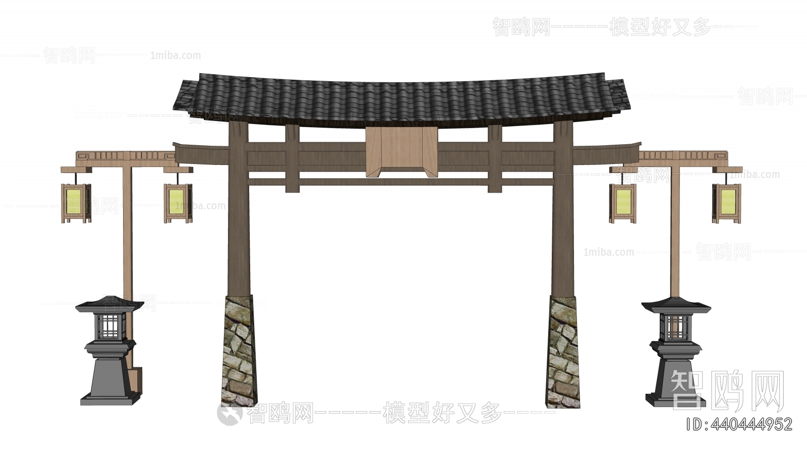 New Chinese Style Decorated Archway