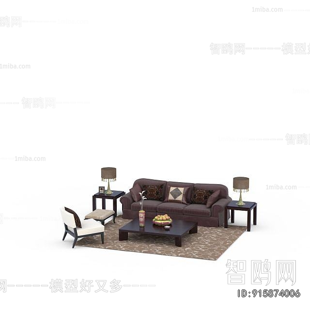 New Chinese Style Sofa Combination