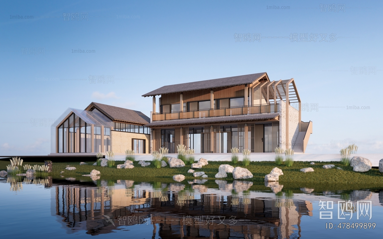 New Chinese Style Appearance Of Commercial Building